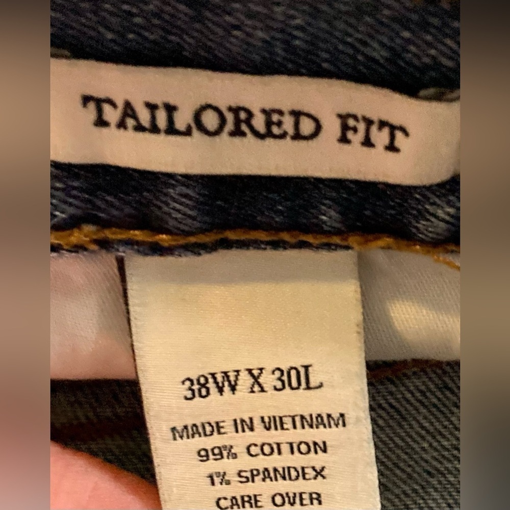 Jos A Bank 1905 Men’s Size 38/30 Tailored Fit Stretch Cotton Denim Blue Jeans‎ - Picture 5 of 7